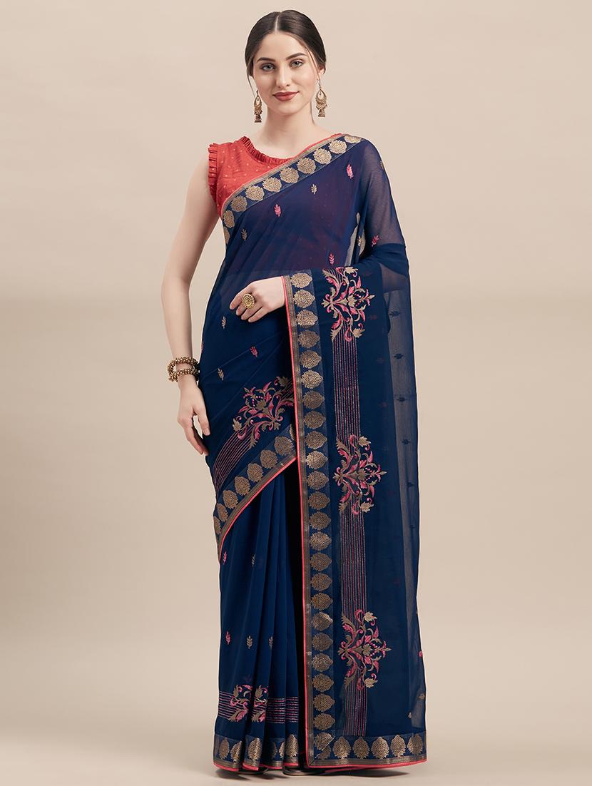 women's embroidered saree - 18283824 - Zoom Image - 0