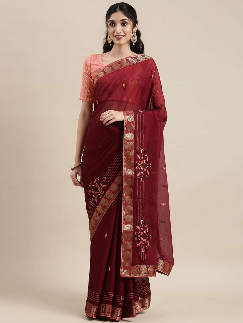 women's embroidered saree