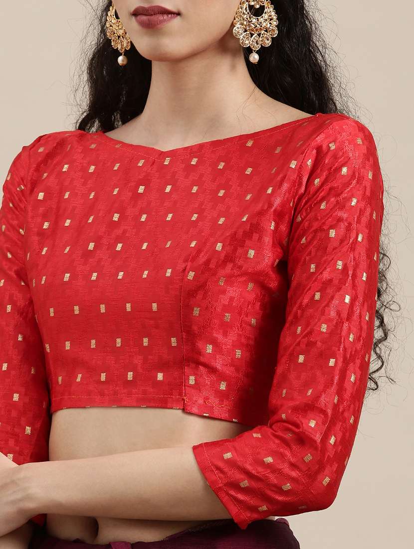 women's embroidered saree with blouse - 18283828 -  Standard Image - 3