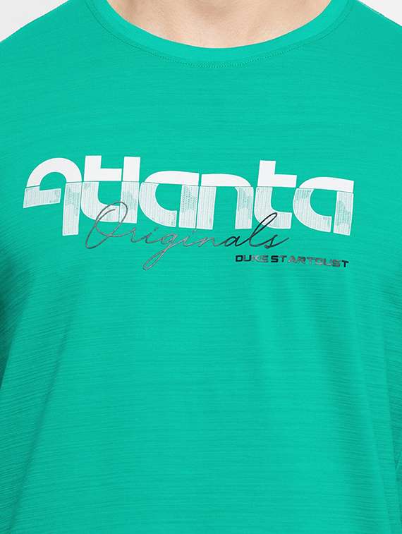 turquoise chest printed t-shirt - 18284237 - Standard Image - 3
