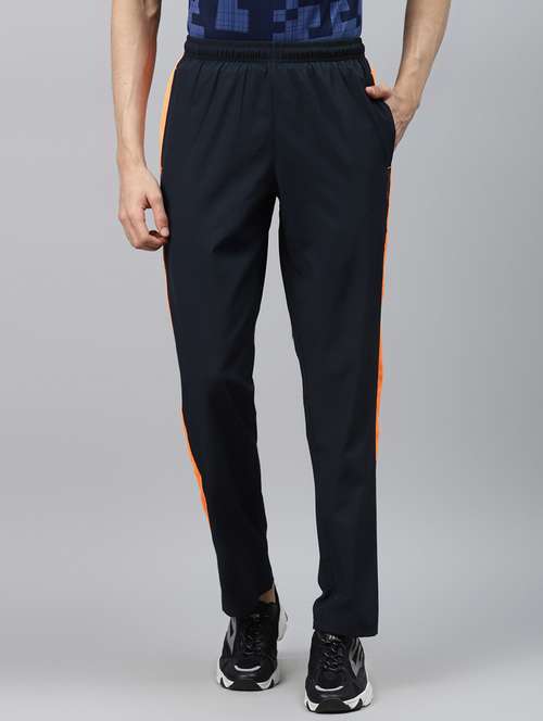 navy blue side striped track pant - 18284319 - Standard Image - 0