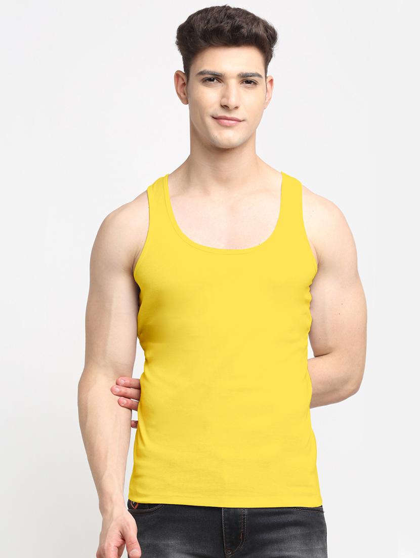 yellow solid vest