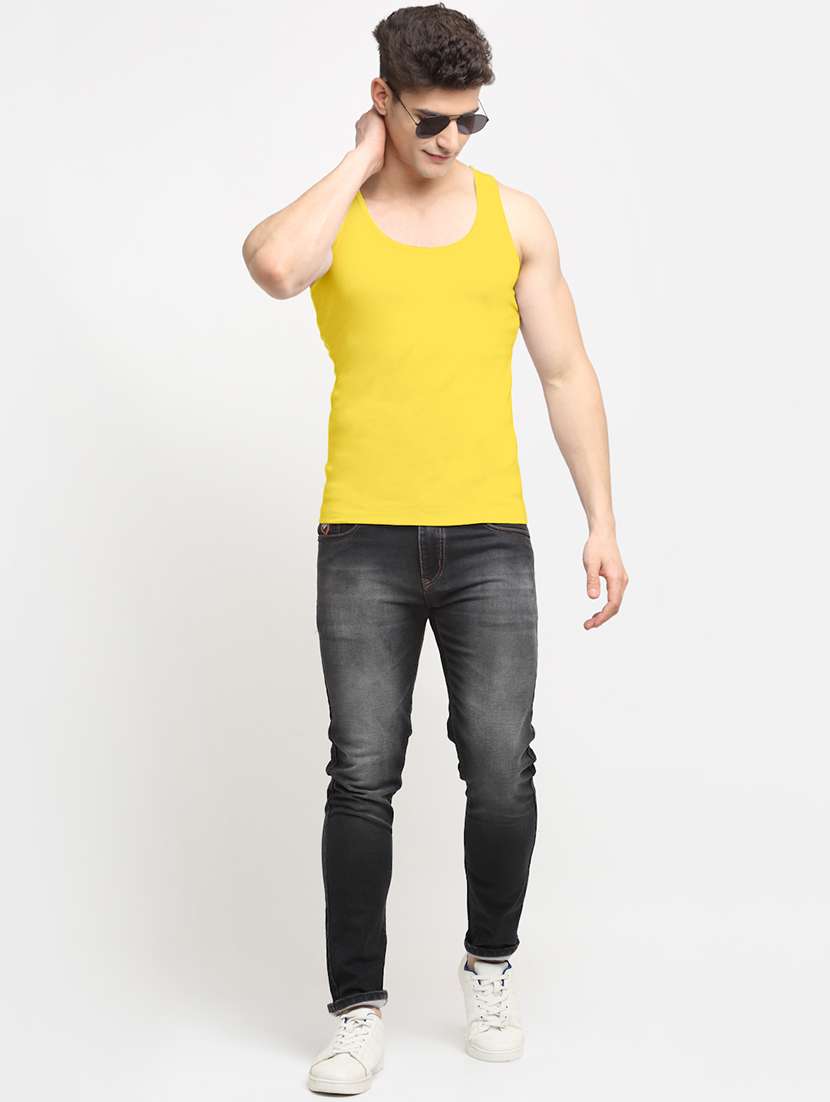 yellow solid vest - 18284326 -  Standard Image - 3