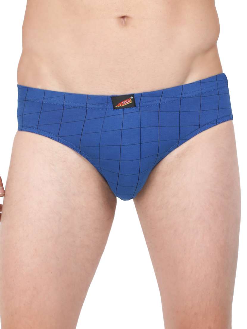 blue checkered hipster brief