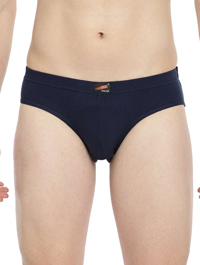 men navy blue solid hipster brief - 18284358 - Zoom Image - 0
