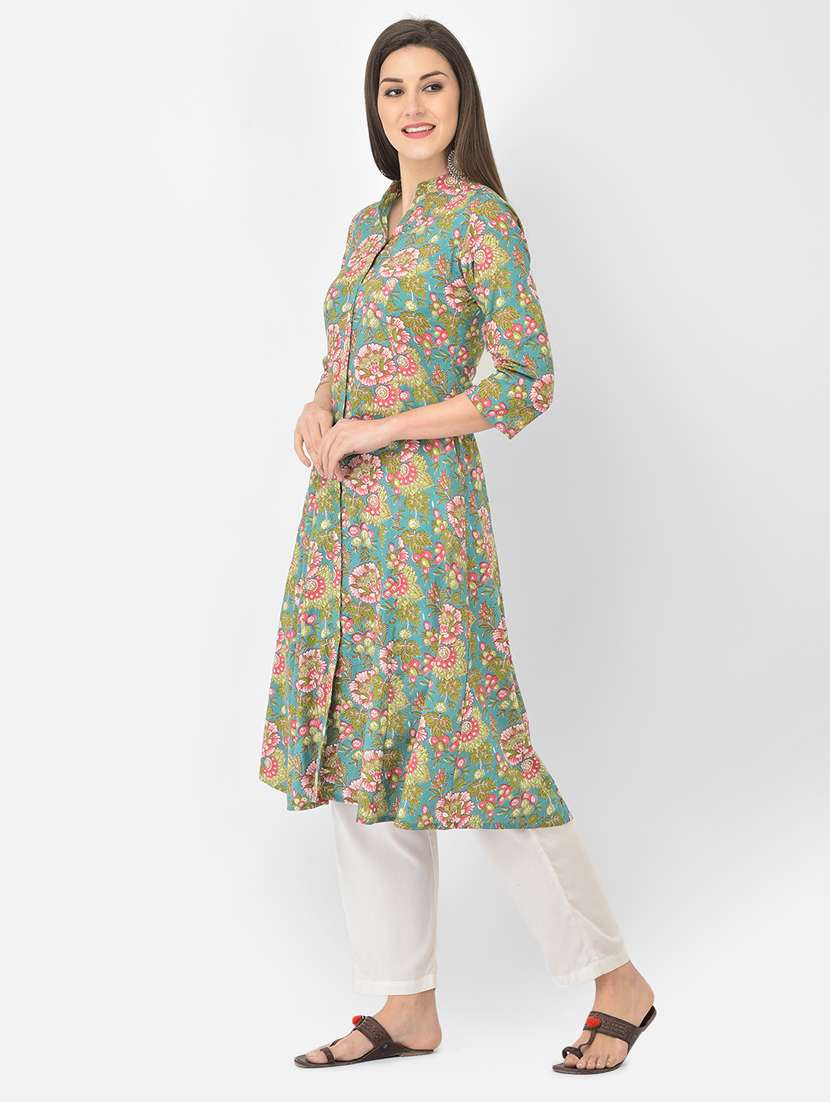 women's front slit kurta - 18284569 - Standard Image - 3