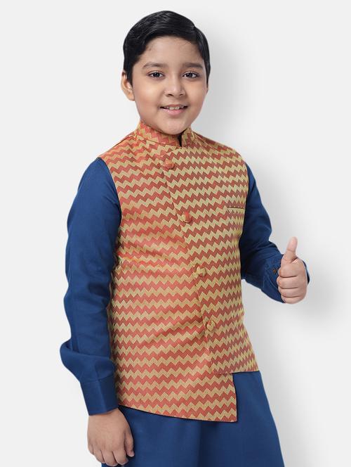 red striped nehru jacket - 18284792 - Standard Image - 0