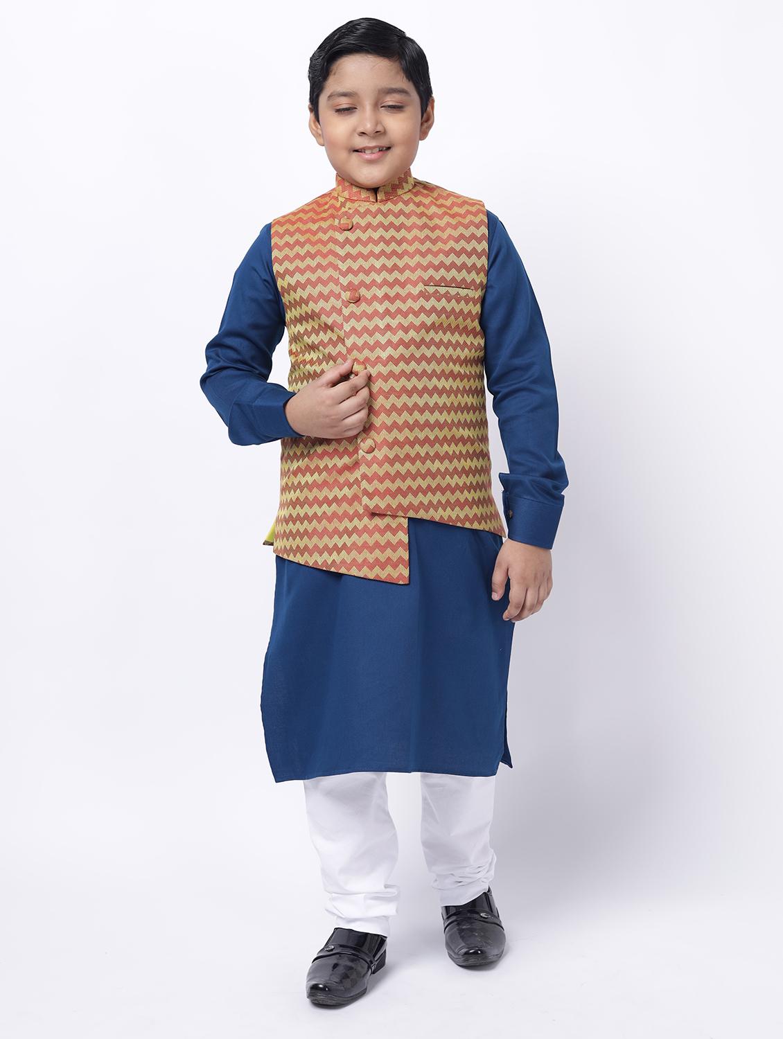red striped nehru jacket - 18284792 - Standard Image - 3