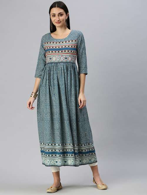 women's flared kurta - 18284969 -  Standard Image - 0