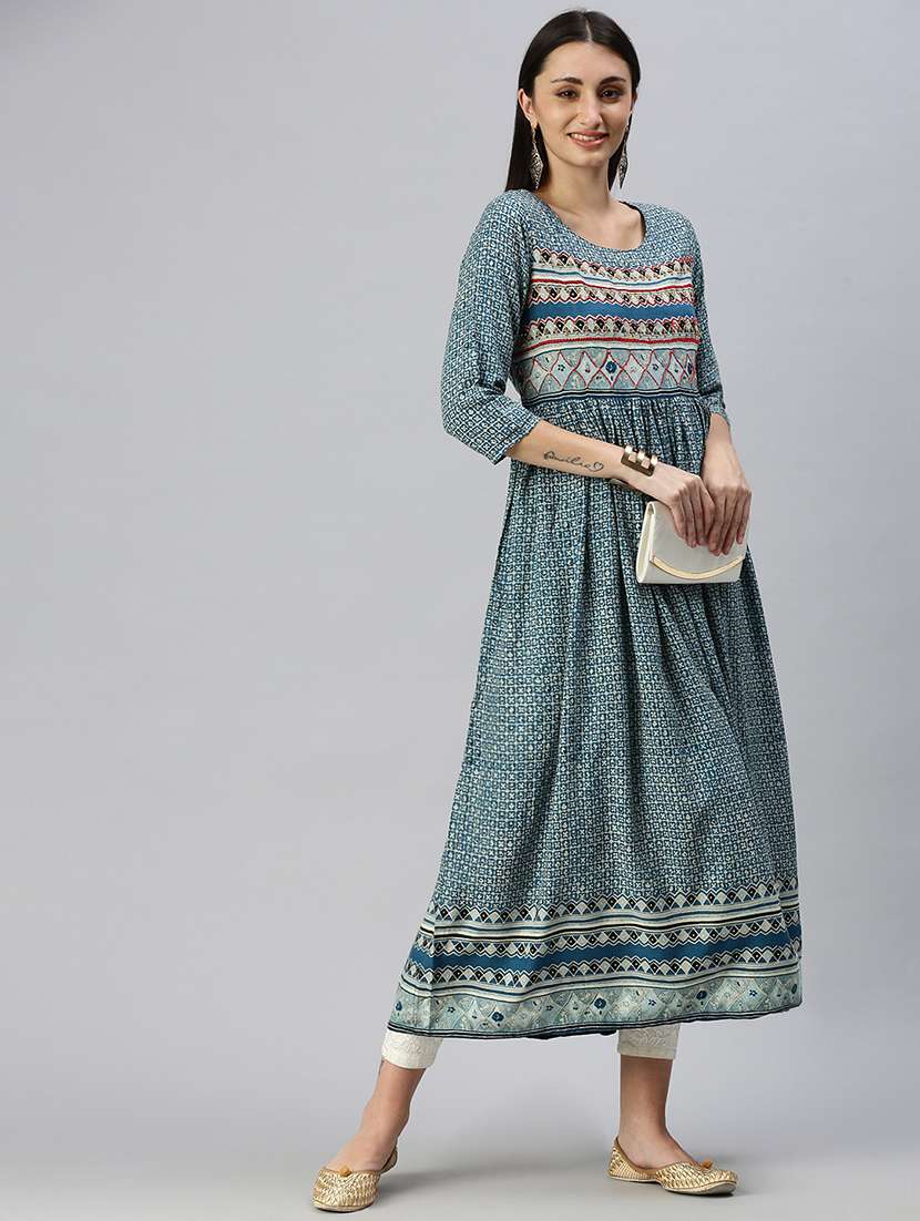 women's flared kurta - 18284969 -  Standard Image - 3