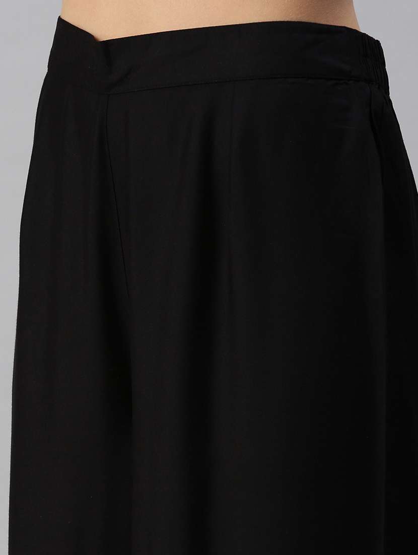 women black printed kurta palazzo set with dupatta - 18285547 -  Standard Image - 5