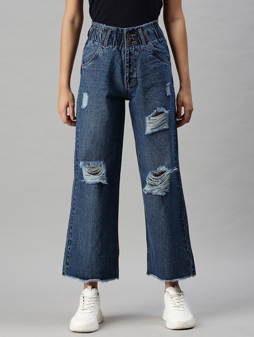 high rise distressed jean - 18285643 -  Zoom Image - 0