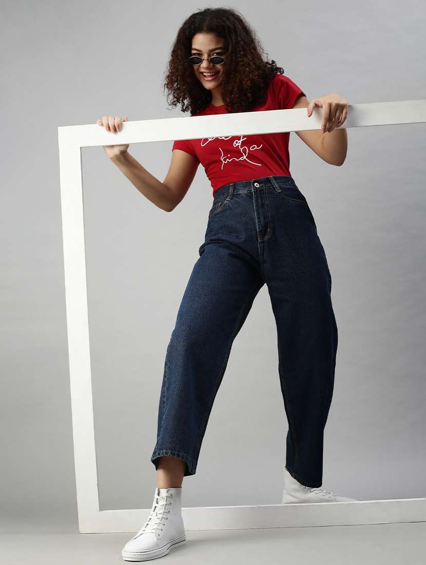 high rise stone washed jean - 18285651 - Standard Image - 3