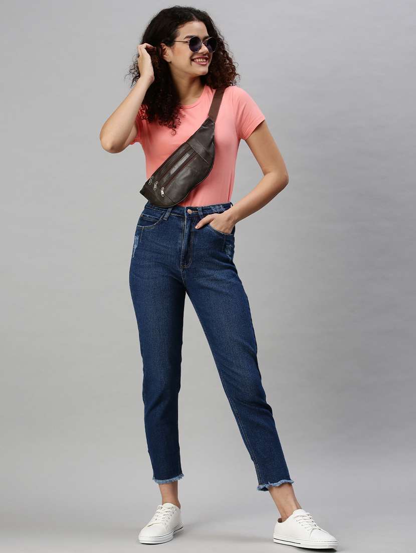 women's plain mom fit jeans - 18285663 -  Standard Image - 3