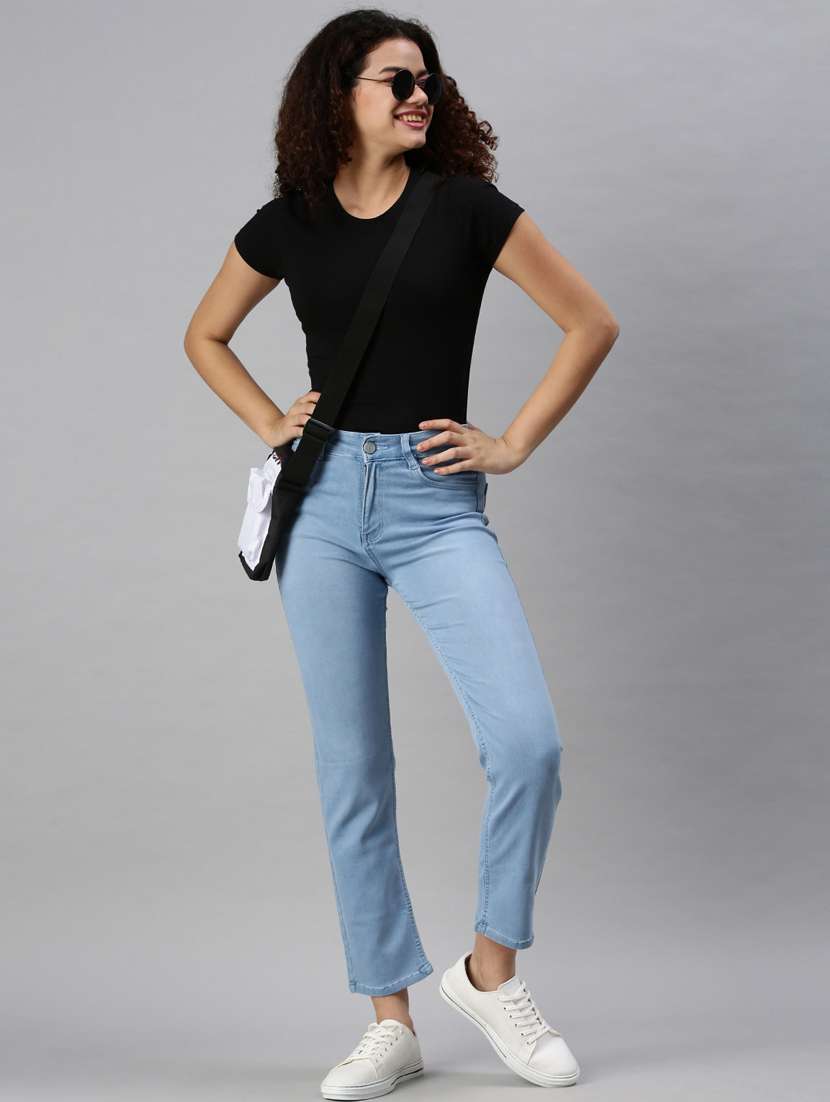 women's plain slim fit jeans - 18285669 -  Standard Image - 3