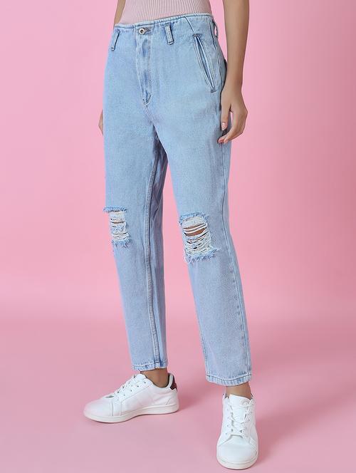 women's distress slim fit jeans - 18285682 -  Standard Image - 0