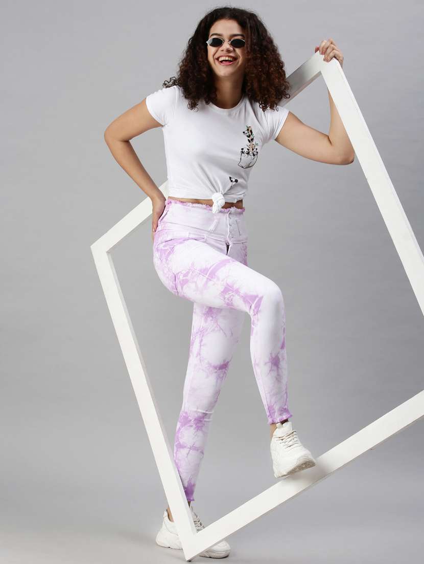 women's tie & dye skinny fit jeans - 18285689 -  Standard Image - 3