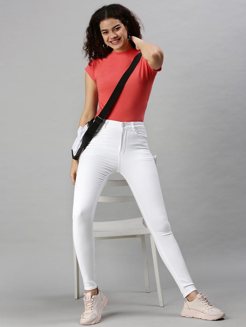high rise solid jean - 18285690 - Standard Image - 3