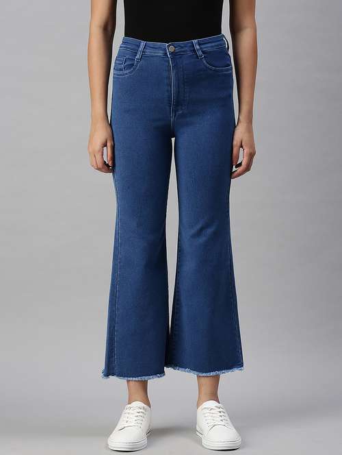 high rise stone washed denim jean - 18285698 - Standard Image - 0