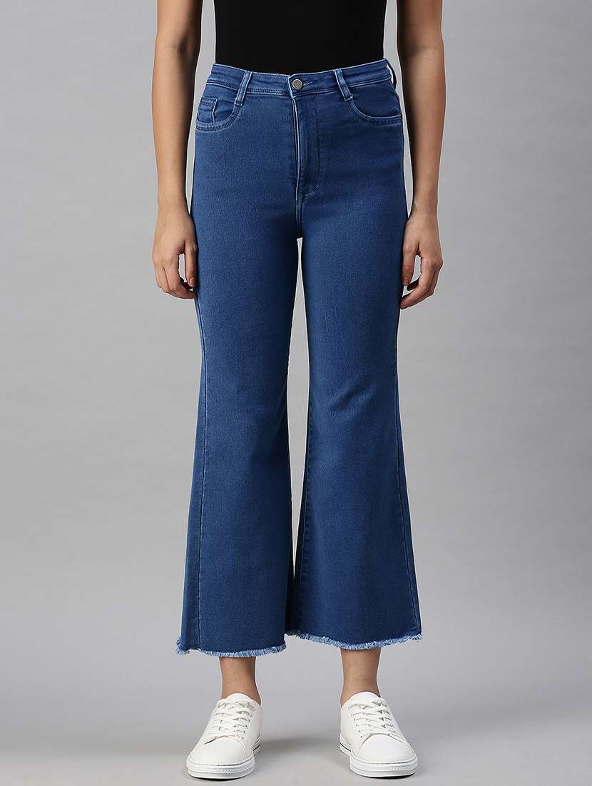 high rise stone washed denim jean - 18285698 - Zoom Image - 0
