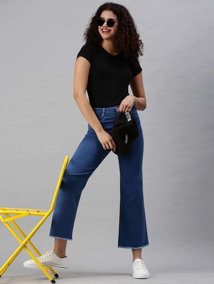 high rise stone washed denim jean - 18285698 - Standard Image - 3