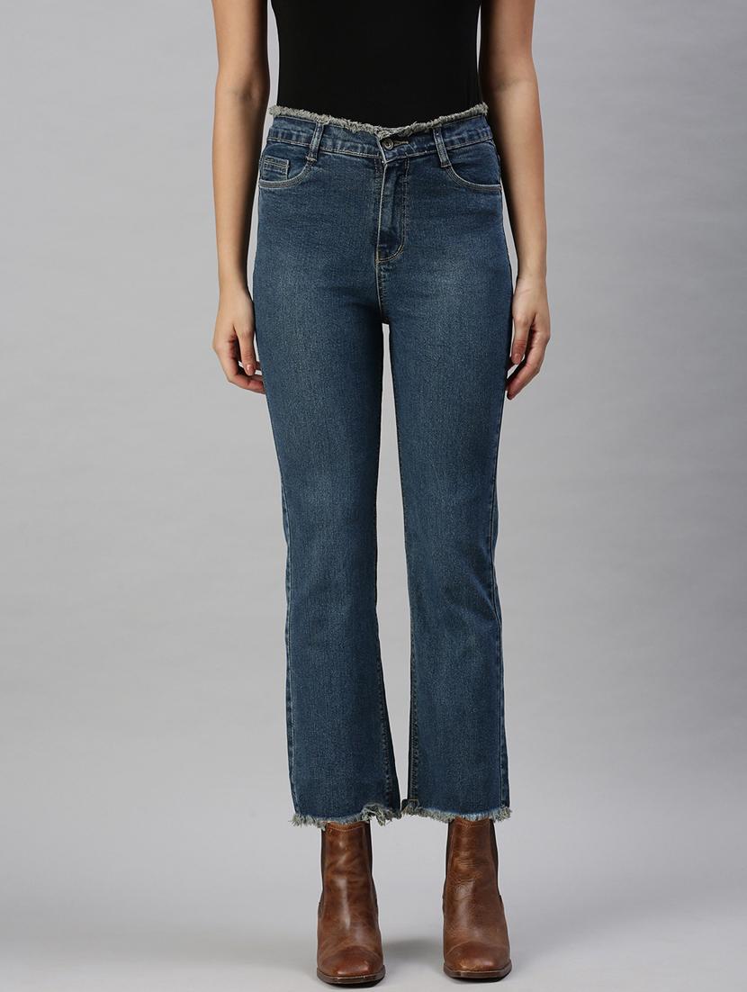 high rise stone washed denim jean - 18285703 - Zoom Image - 0