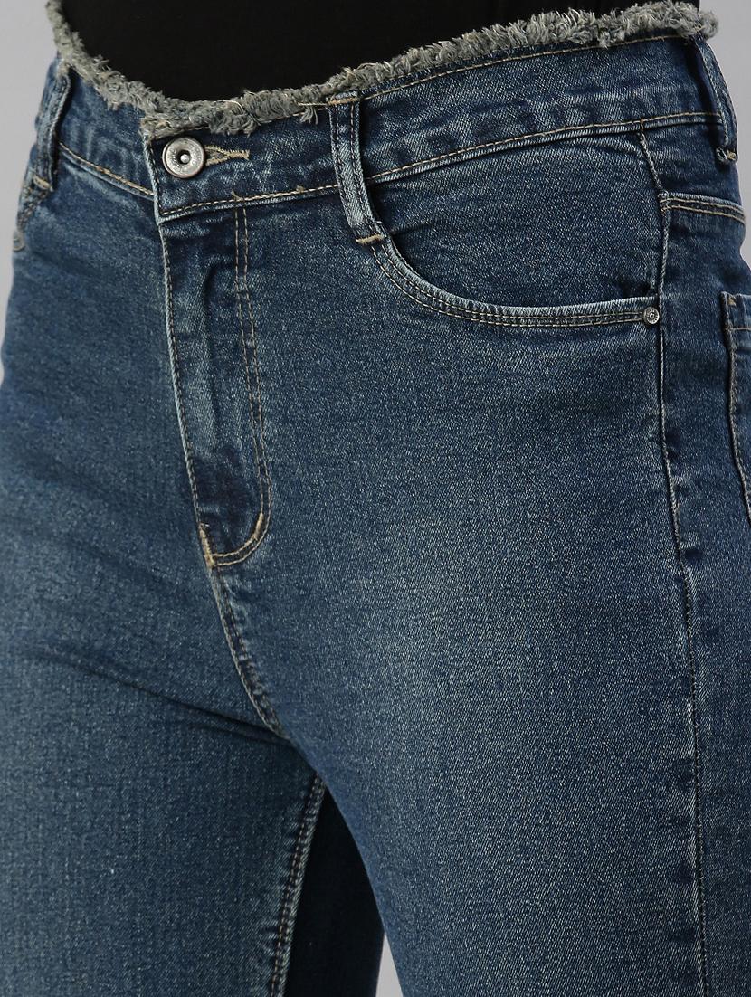 high rise stone washed denim jean - 18285703 - Standard Image - 5