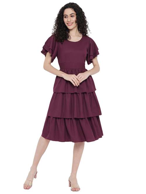 women's layered solid dress - 18285916 -  Standard Image - 0