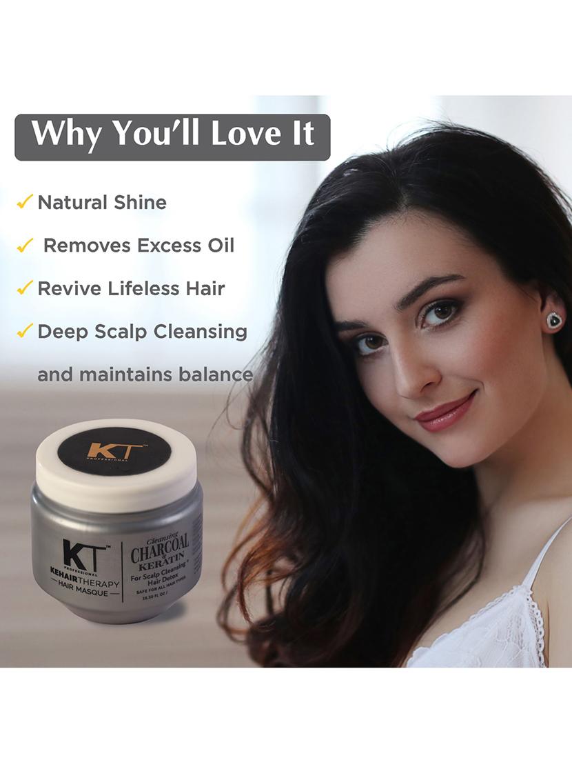 kt professional cleansing charcoal & keratin masque - 250 ml - 18286374 - Standard Image - 3