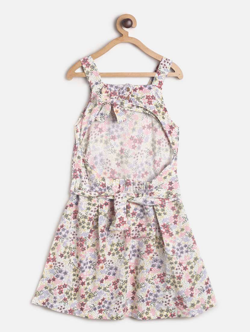 girls shoulder strap sleeveless frock