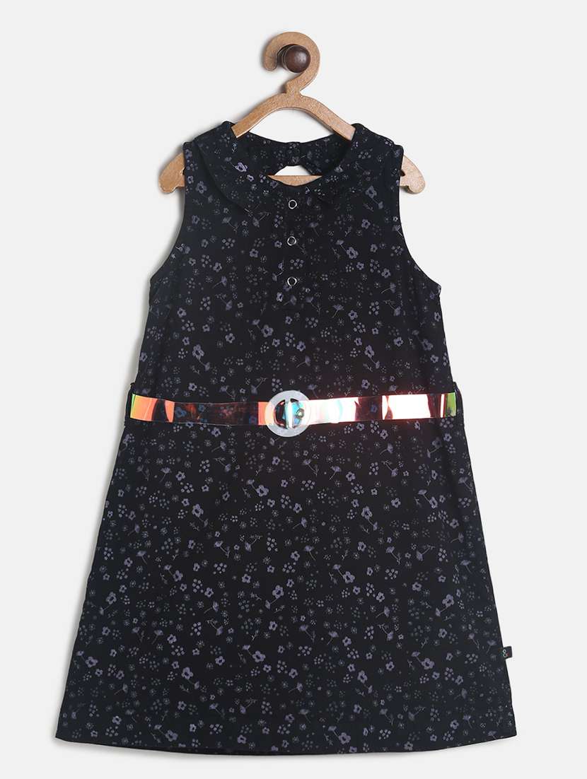 girls round neck sleeveless frock