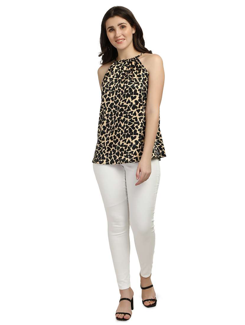 women's straight halter neck top - 18286971 - Standard Image - 3