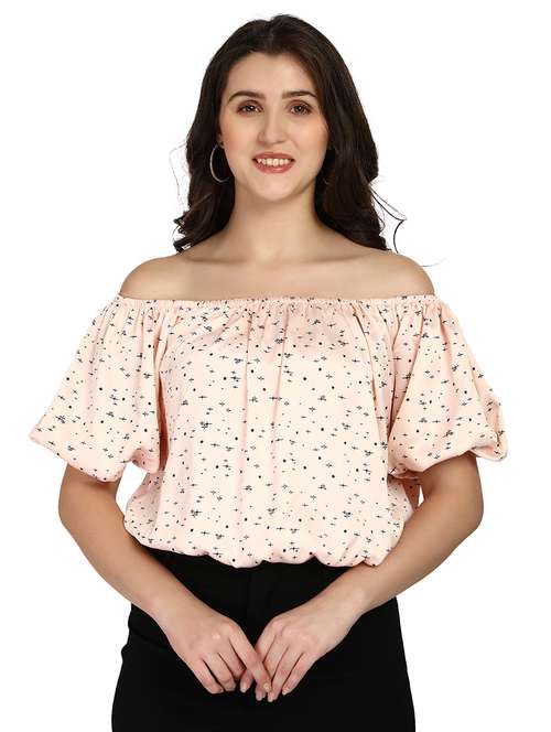 women's crop off shoulder top - 18286974 - Standard Image - 0