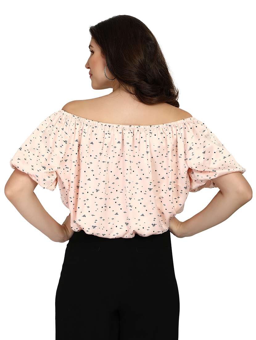 women's crop off shoulder top - 18286974 - Standard Image - 3