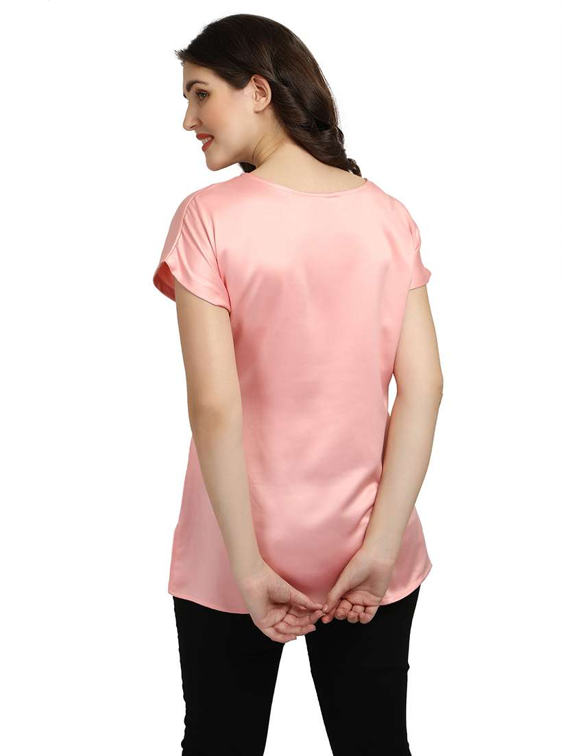 women's straight round neck top - 18286980 -  Standard Image - 3