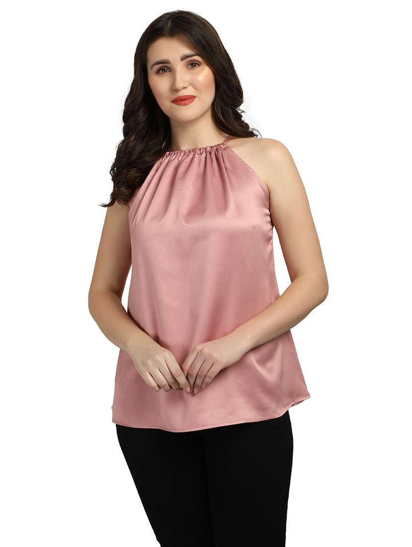 women's a line halter neck top