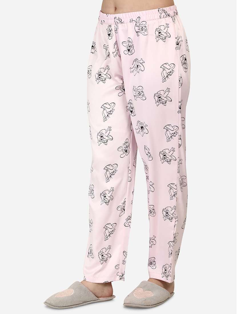round neck printed nightwear pajama set  - 18287112 -  Standard Image - 5