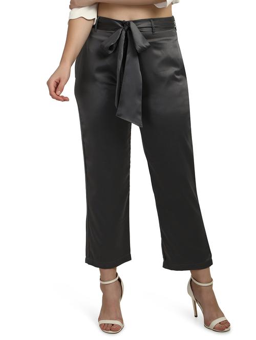 tie front solid flat front  trouser - 18288281 -  Standard Image - 0