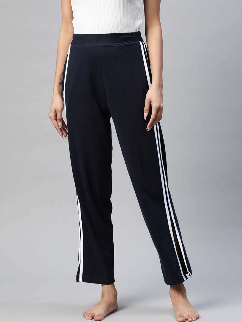 high rise side taped track pant