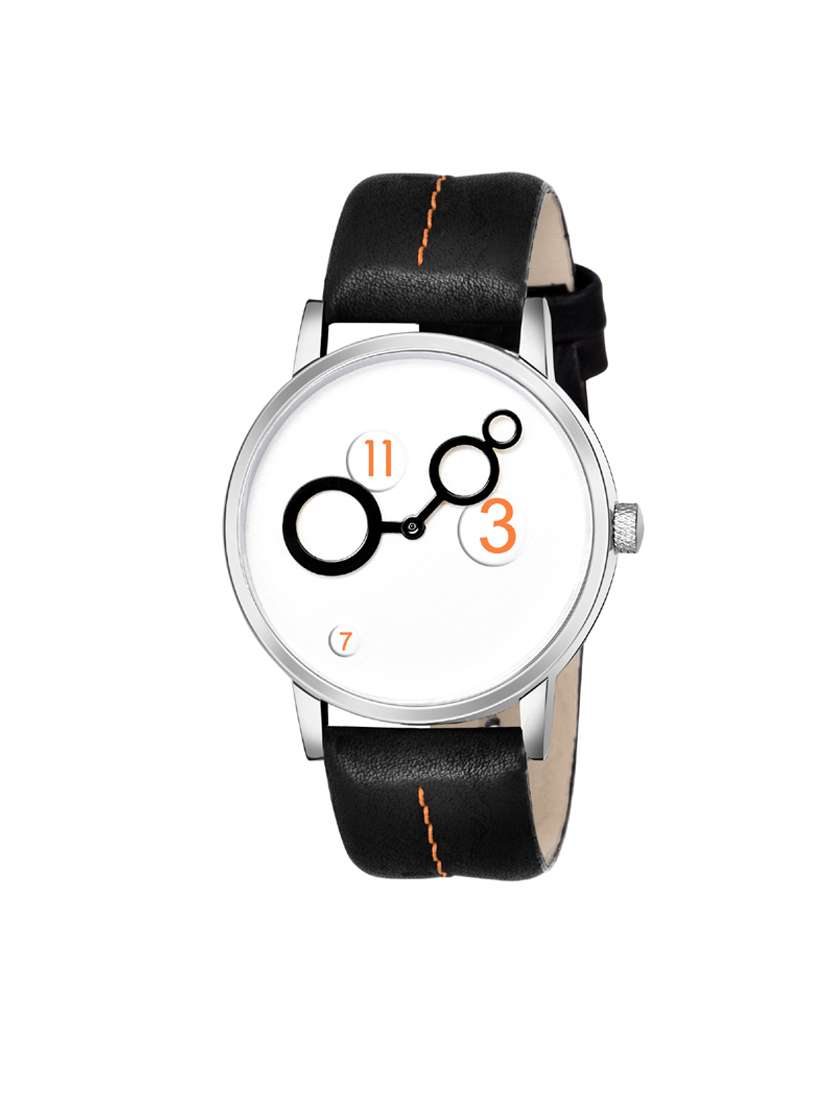 mt-13 black  watch with genuine leather strap for boys