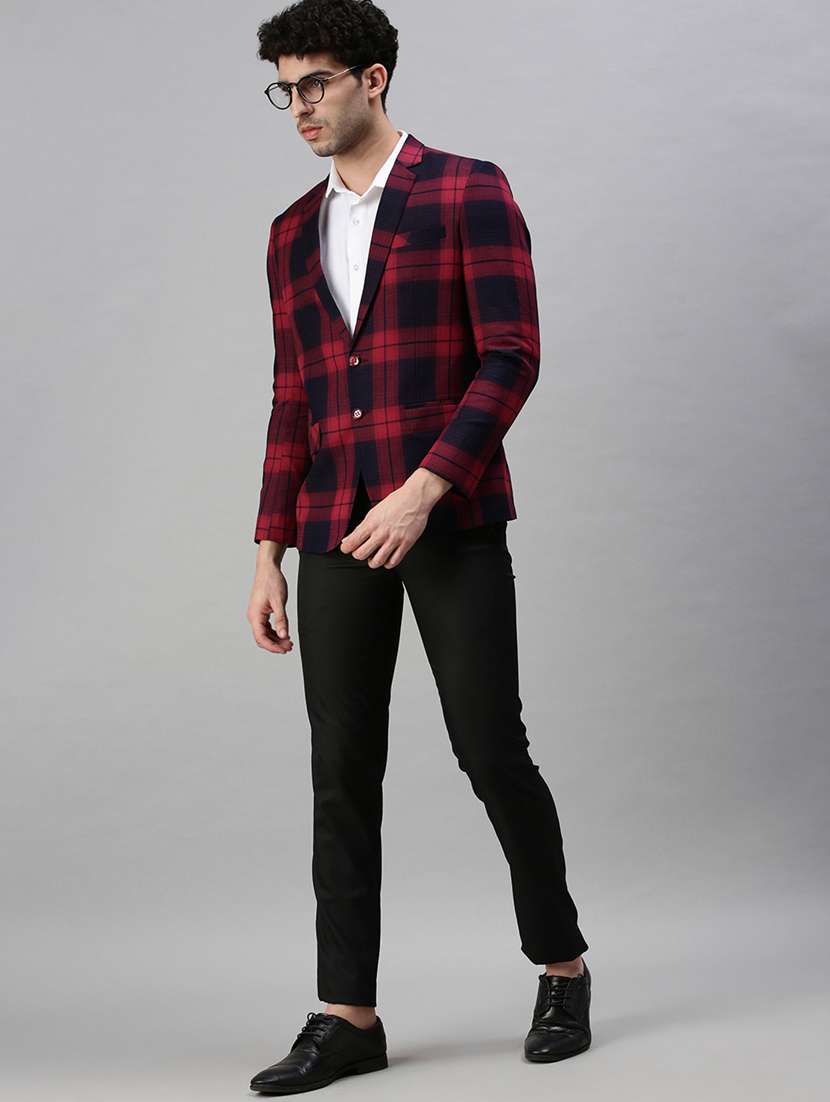 black checked single breasted casual blazer - 18289555 -  Standard Image - 3