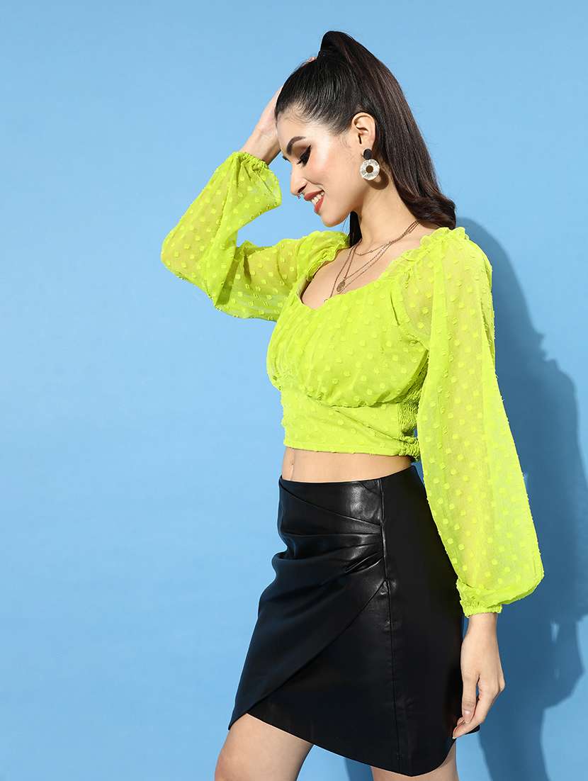 women's crop square neck top