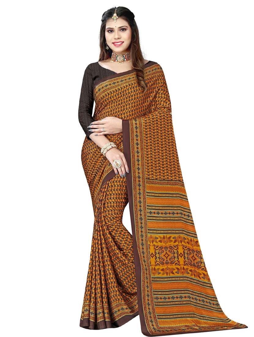batik printed saree  with blouse