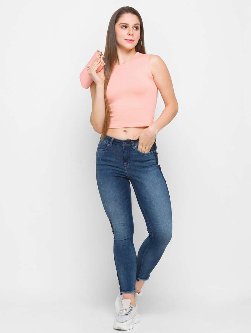 women's plain crew neck t-shirt - 18291559 -  Standard Image - 3