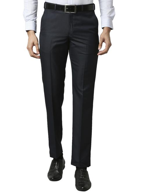 dark-blue solid formal trouser - 18291884 -  Standard Image - 0