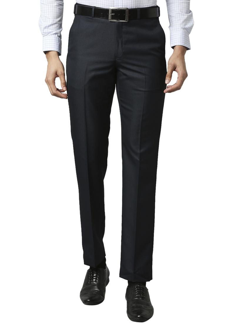 dark-blue solid formal trouser - 18291884 -  Zoom Image - 0