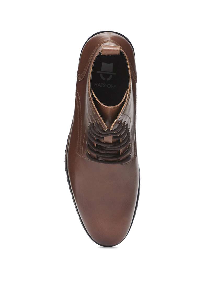 brown leather high ankle boots - 18292233 -  Standard Image - 3