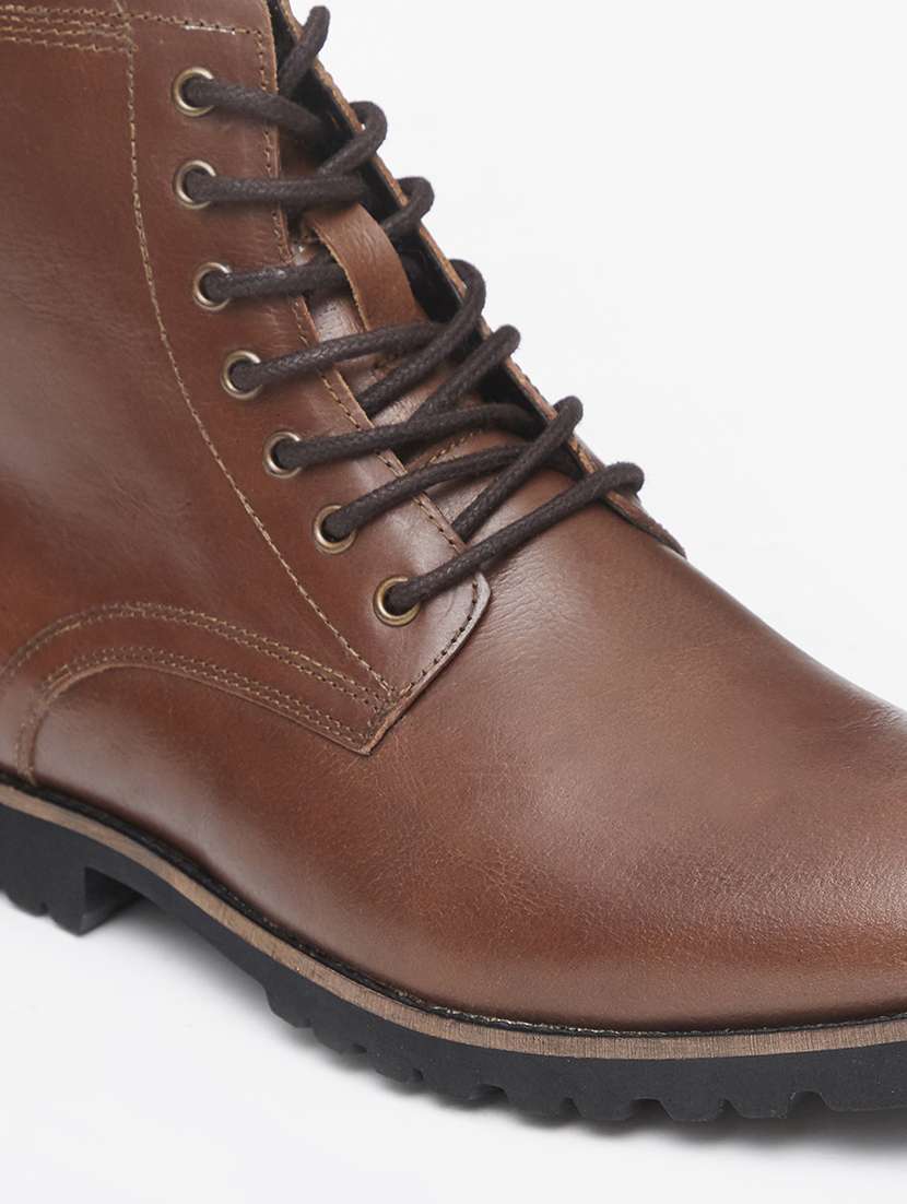 brown leather high ankle boots - 18292233 -  Standard Image - 5