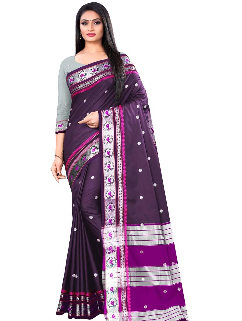 magenta silk saree - 18292257 - Zoom Image - 0