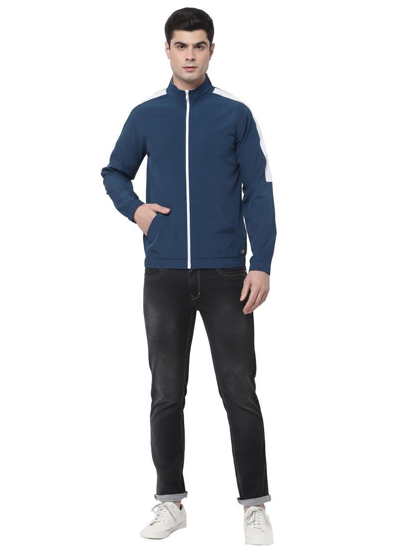 teal solid casual jacket - 18292559 - Standard Image - 3